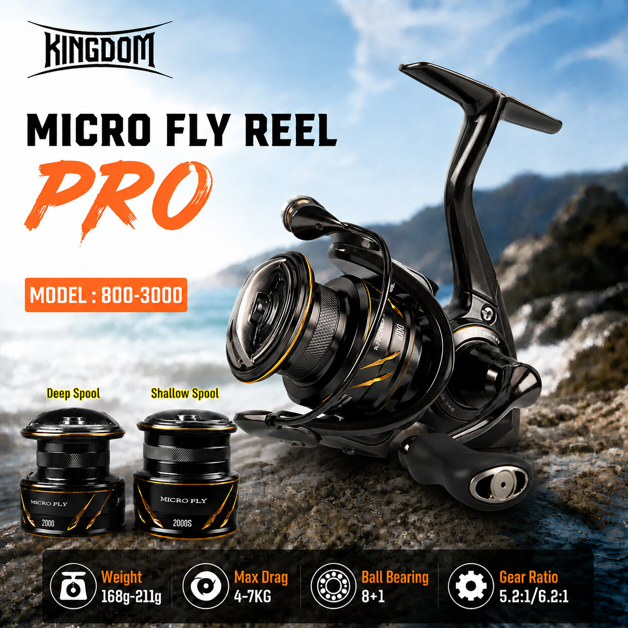 Kingdom Micro Fly Pro Fishing  - Daiwa Reel Bg ulasan dan harga